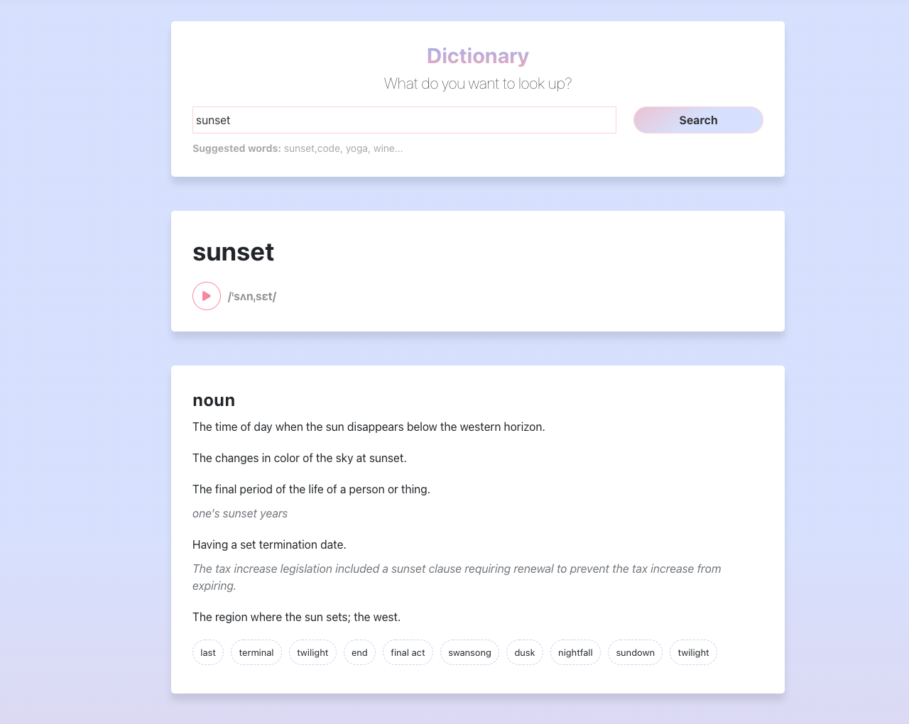 Dictionary-app